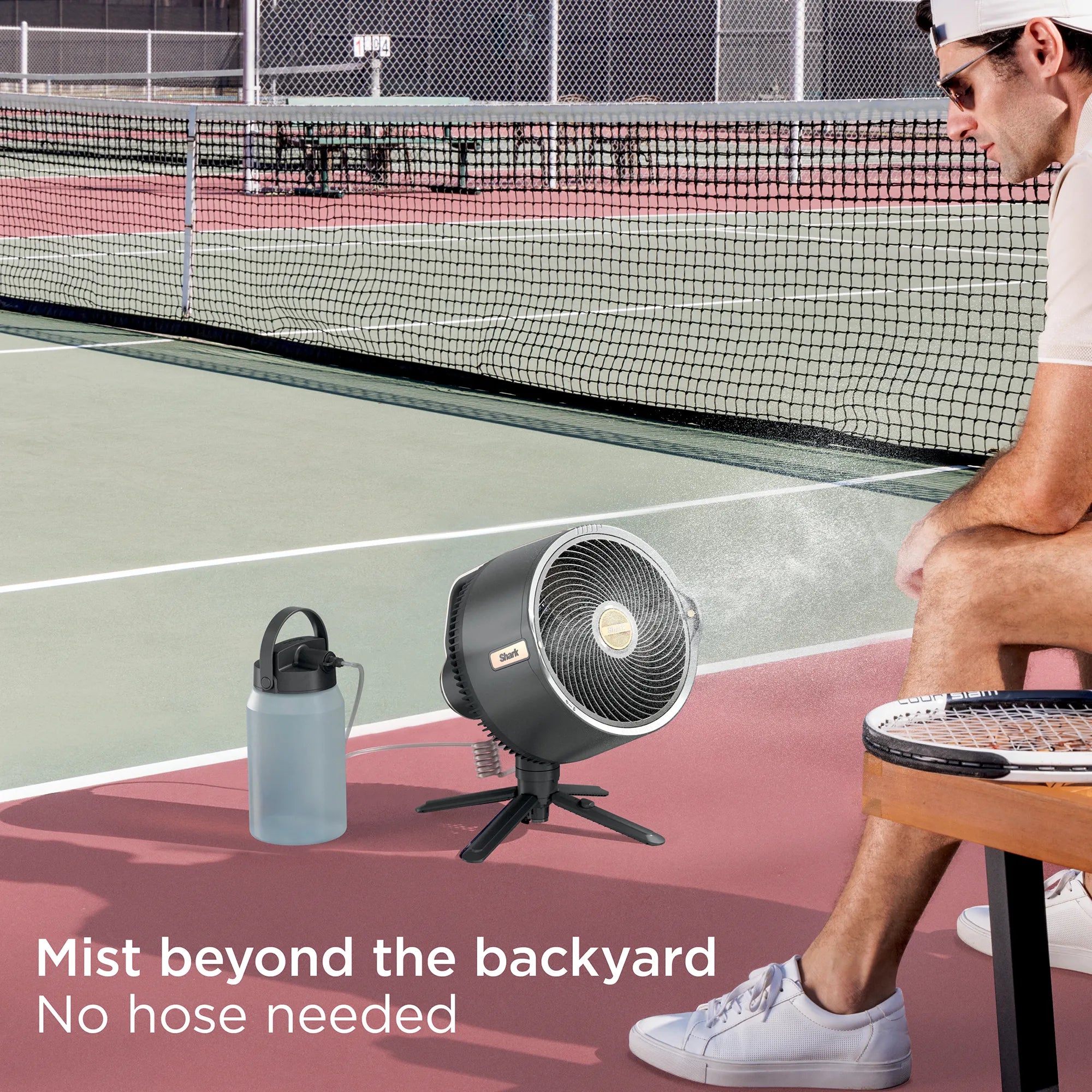 Ninja FlexBreeze Pro Mist Indoor Outdoor Pedestal & Table Fan With Water Tank