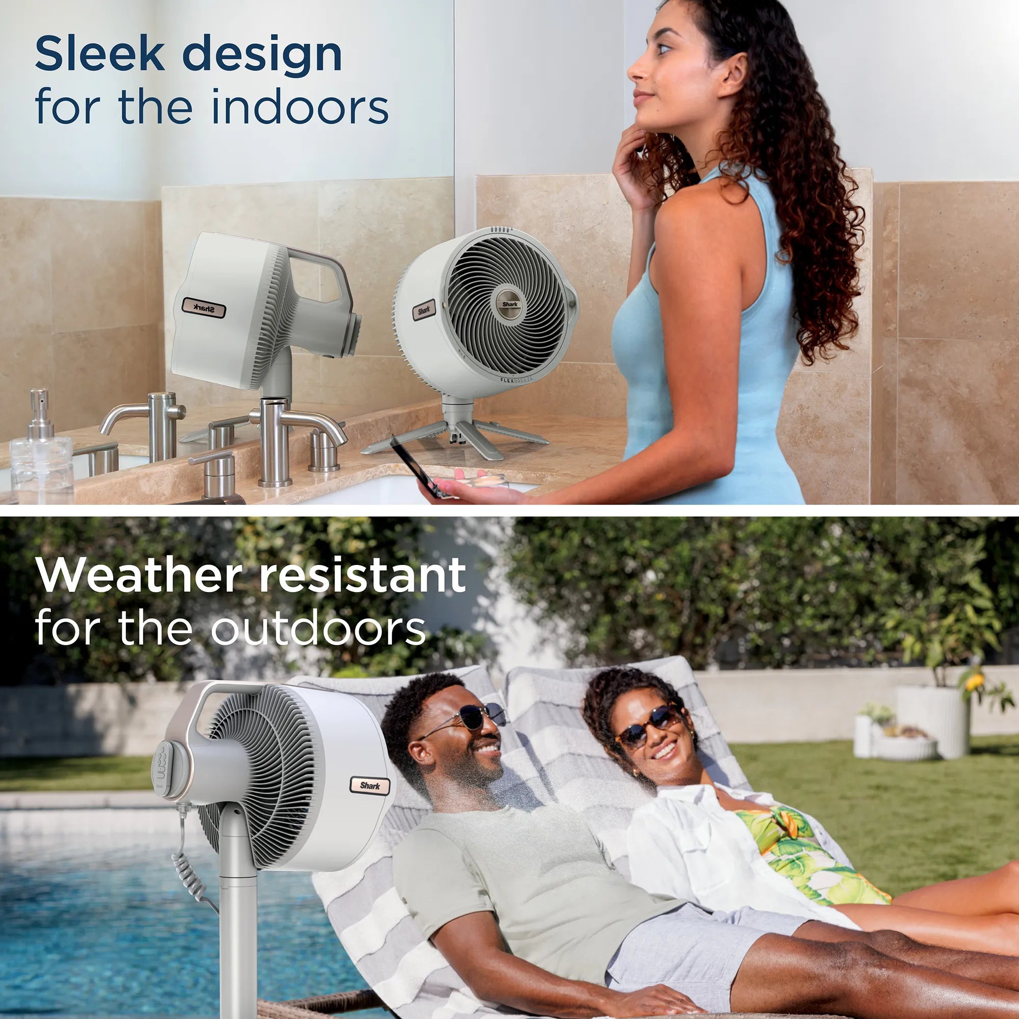 Ninja FlexBreeze Pro Mist Indoor Outdoor Pedestal & Table Fan With Water Tank