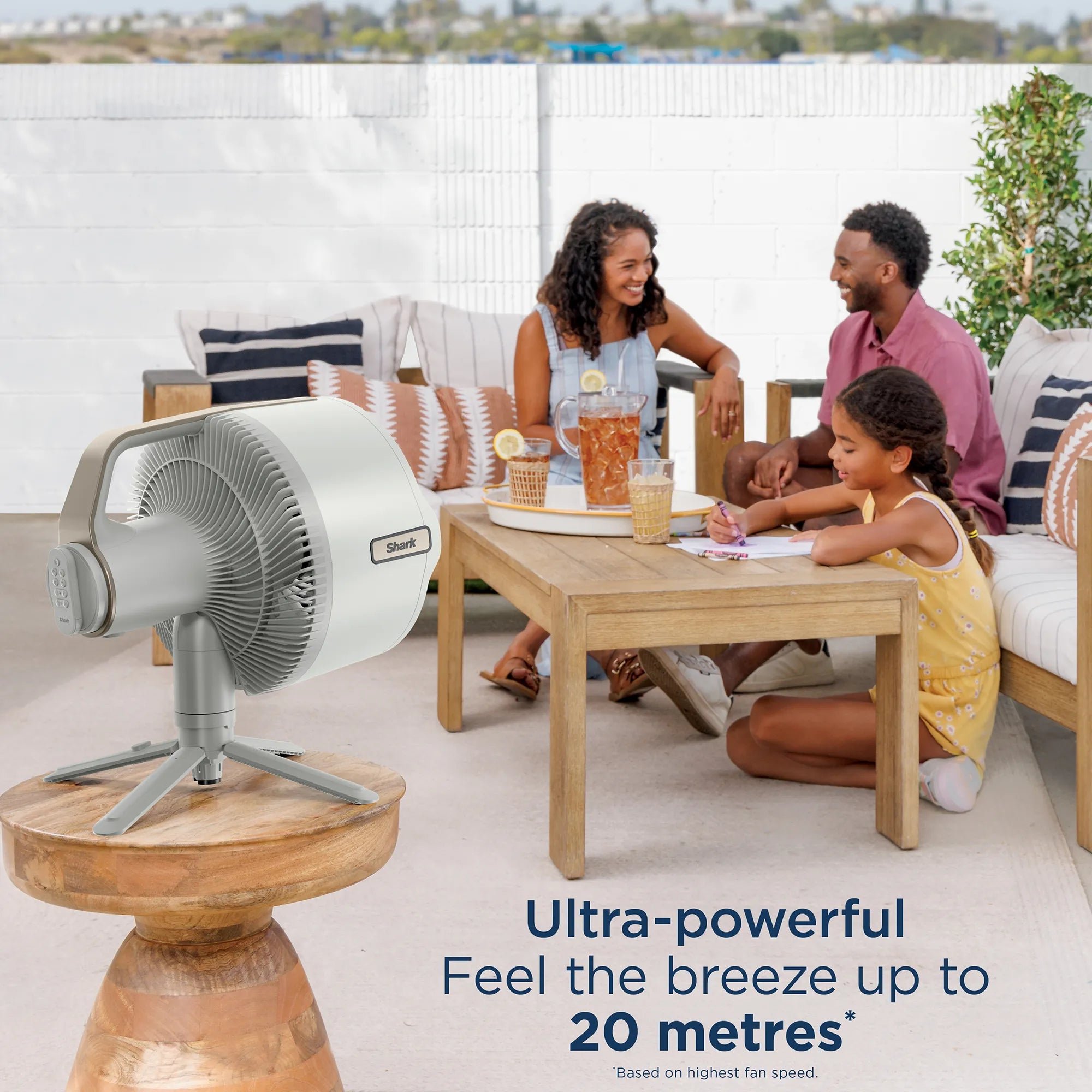 Ninja FlexBreeze Pro Mist Indoor Outdoor Pedestal & Table Fan With Water Tank