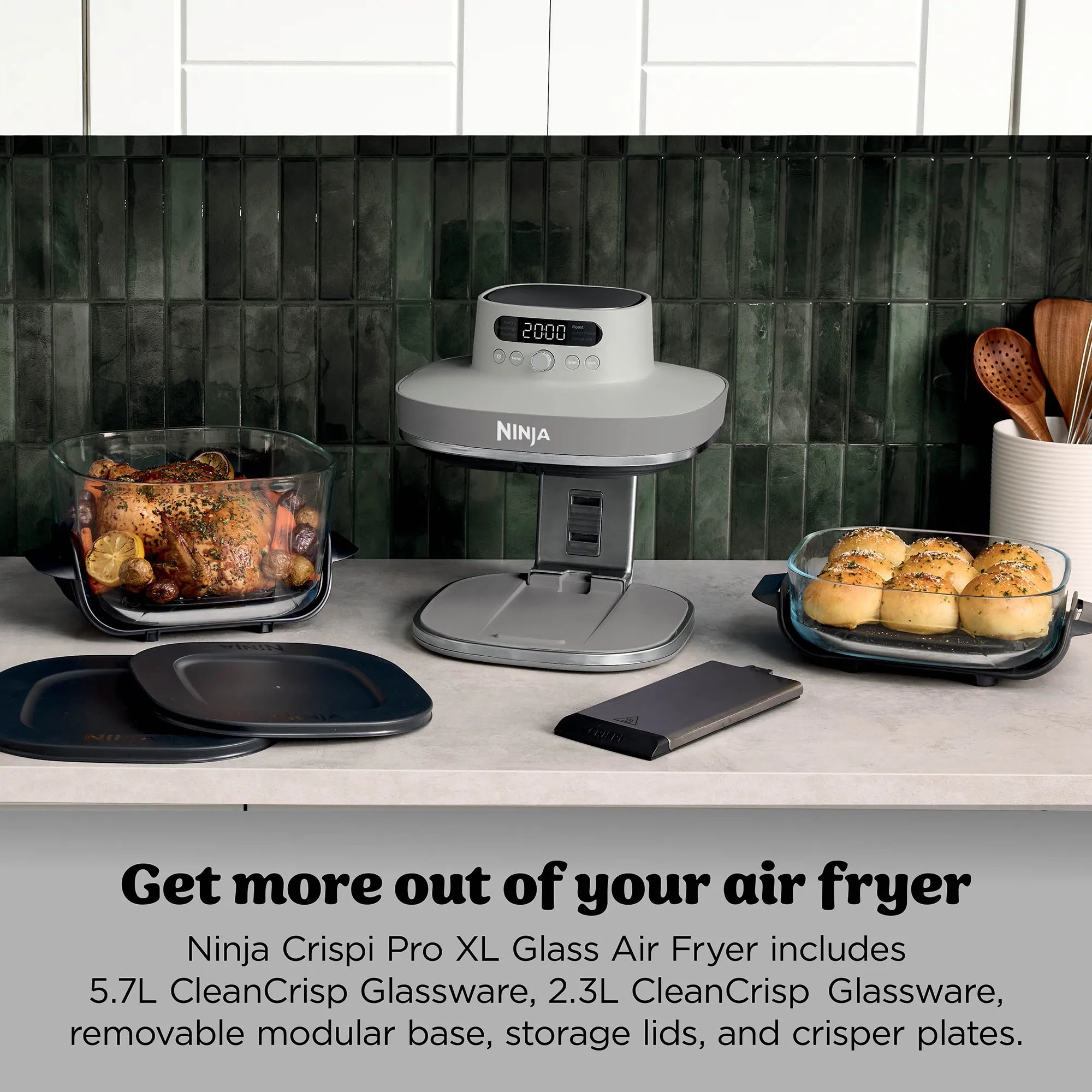 Ninja Crispi Pro 6-in-1 Countertop Glass Air Fryer