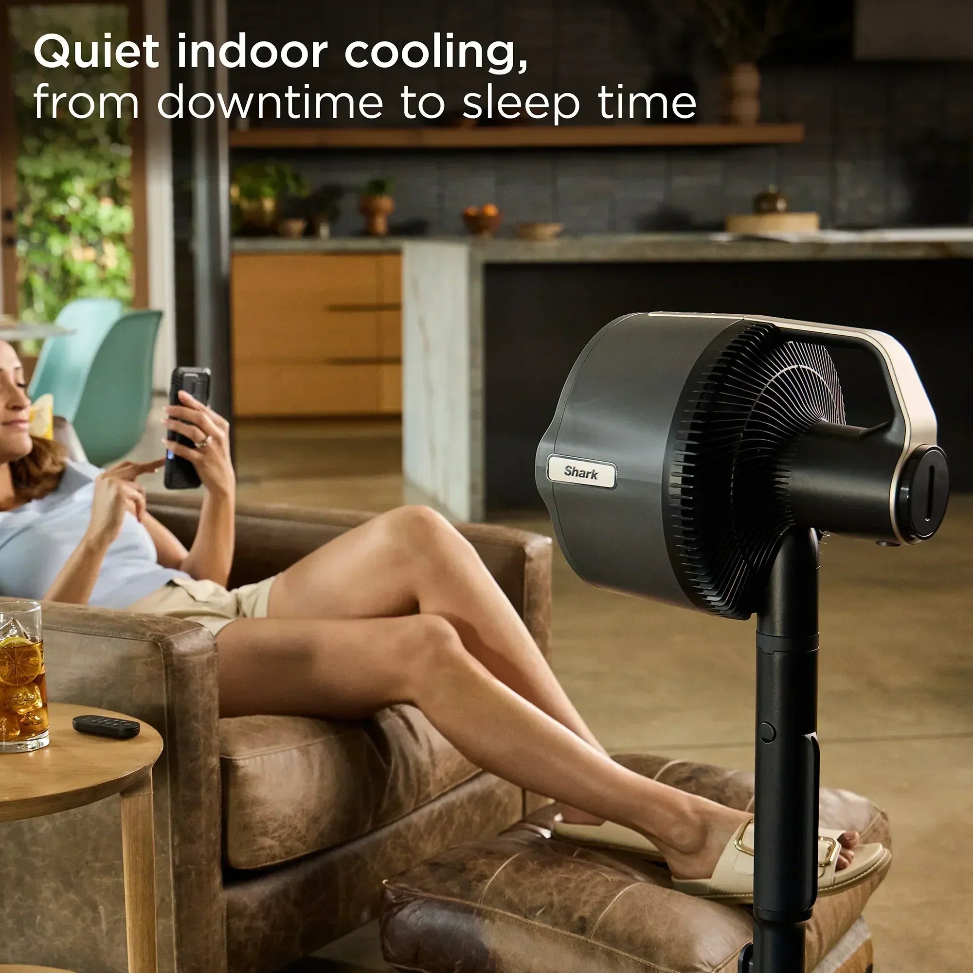Ninja FlexBreeze Pro Mist Indoor Outdoor Pedestal & Table Fan With Water Tank