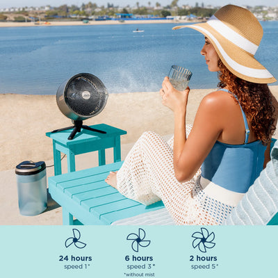 Ninja FlexBreeze Pro Mist Indoor Outdoor Pedestal & Table Fan With Water Tank