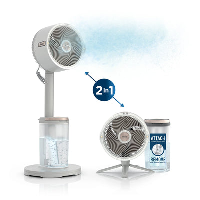 Ninja FlexBreeze Pro Mist Indoor Outdoor Pedestal & Table Fan With Water Tank