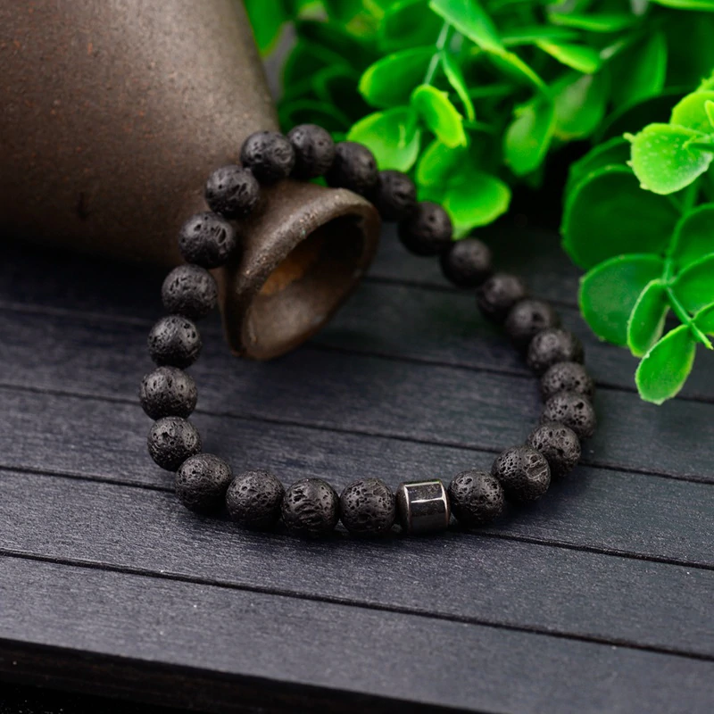 Men Cylinder Hematite Bracelets - Classic Natural Stone Beads Bracelets