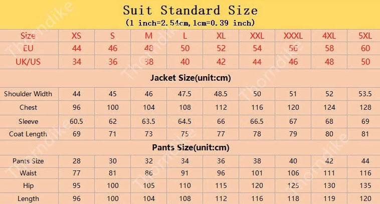 Classic Slim Fit Traditional Men's Suits