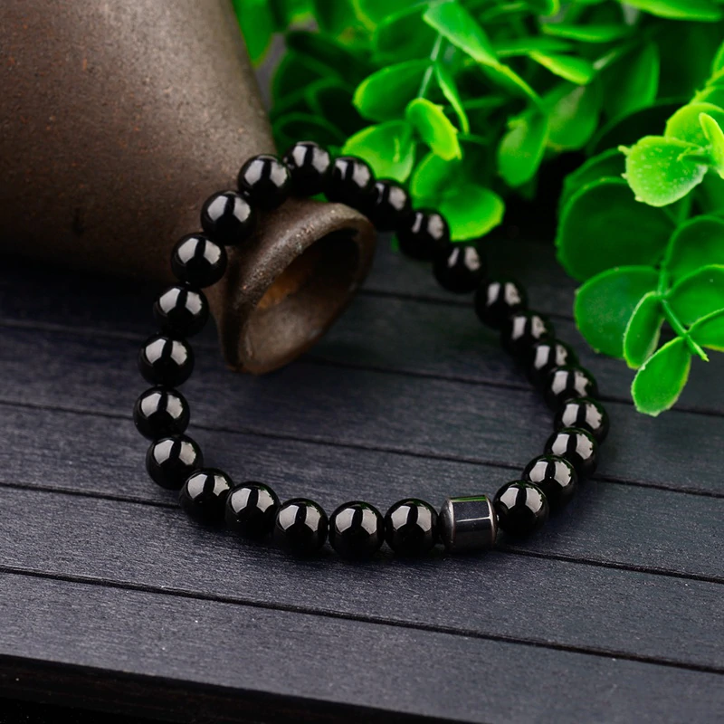 Men Cylinder Hematite Bracelets - Classic Natural Stone Beads Bracelets