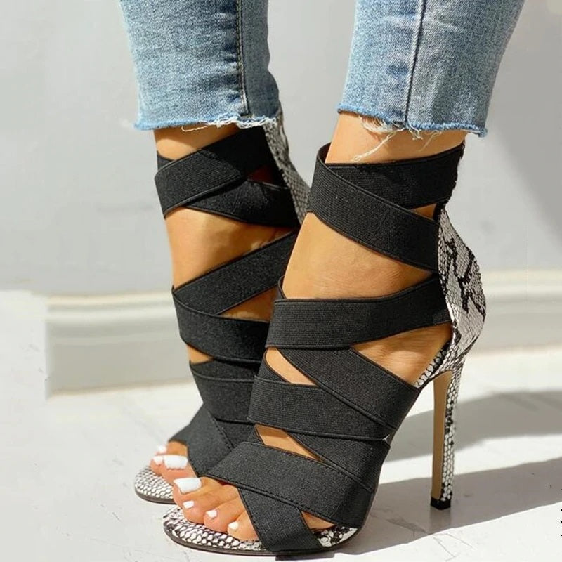 Unique Gladiator Strap Women's High Heel Stilettos