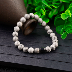 Men Cylinder Hematite Bracelets - Classic Natural Stone Beads Bracelets