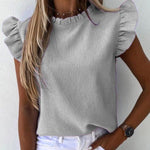 Load image into Gallery viewer, Elegant Ruffle Blouse - Women&#39;s Shirt
