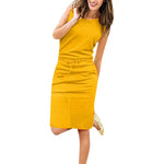 Load image into Gallery viewer, Stylish Pencil Dress - Women&#39;s Sleeveless Dress w/ Pockets
