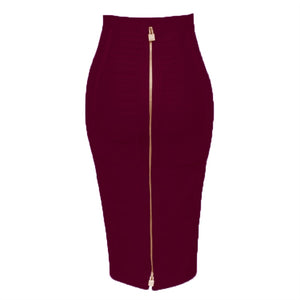 Zipper Formal Pencil Skirt for Women