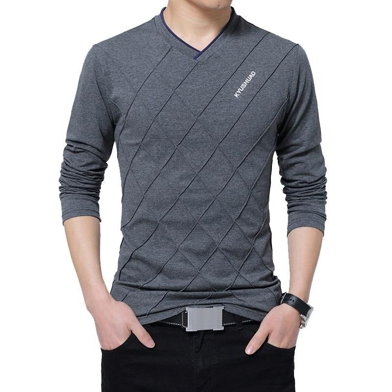 Elegant Cross Pleat Men's T-shirt