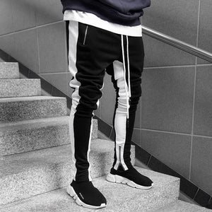 Men's Casual Joggers with Ankle Zipper