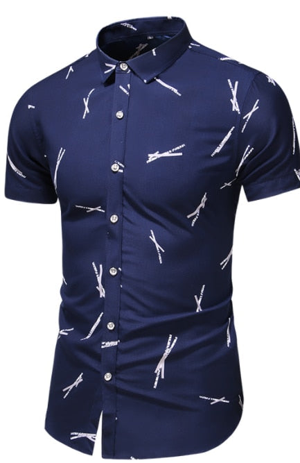 Fashionable Short Sleeve Men's Shirt