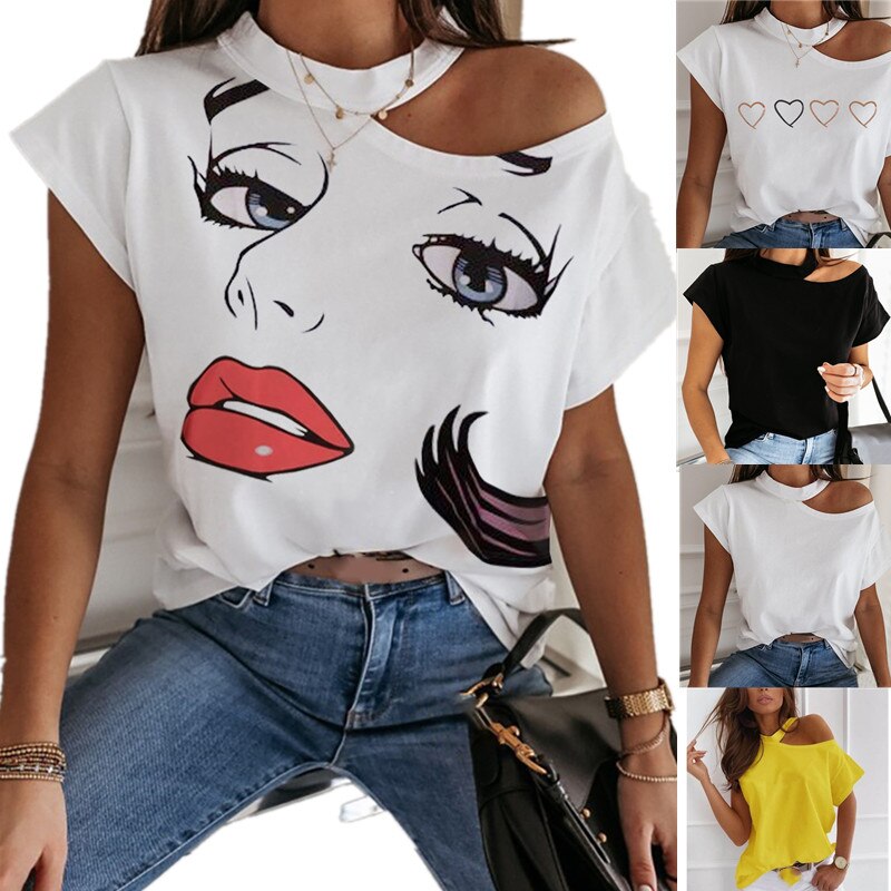 Sexy Off Shoulders Short-Sleeved T-shirt