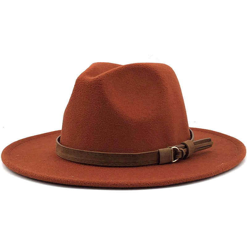 Leather Strap Fedora Hat - Gentlemen's Hat