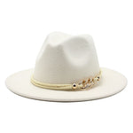 Load image into Gallery viewer, Stylish Fedora Hat with Golden Ornament Strap - Men&#39;s Hat
