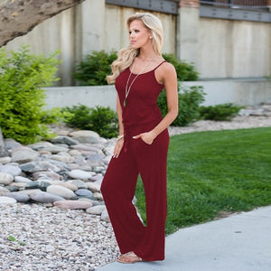 Summer Rompers - Women's Casual Long Pant Romper