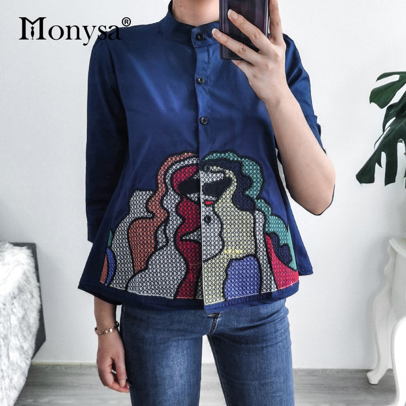 Classy Embroidery Shirt/Blouse for Women