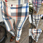 Load image into Gallery viewer, Stylish Plaid Skinny Pants - Men&#39;s Slim Fit Dress Pants
