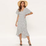 Load image into Gallery viewer, Women&#39;s Maxi Floral Print Boho Split Dress
