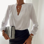 Load image into Gallery viewer, Elegant Ruffle Blouse - Women&#39;s Fashion Shirts
