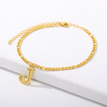 Load image into Gallery viewer, Gold Plated Initial Letter (A-Z) Anklets For Women
