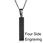 Load image into Gallery viewer, Personalisable Unisex Square Bar Custom Necklace - 3 Colors &amp; Multi-sided Imprints
