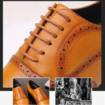 Load image into Gallery viewer, BROGUE Design Men Business Formal Shoes w/ Classic Pointed Toe
