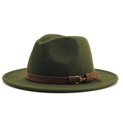 Leather Strap Fedora Hat - Gentlemen's Hat