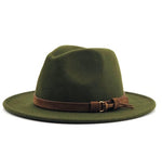 Load image into Gallery viewer, Leather Strap Fedora Hat - Gentlemen&#39;s Hat
