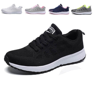 Casual Lace-up Walking Trainers - Women's Sneakers