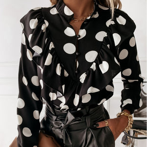 Elegant Ruffle Blouse - Women's Fashion Shirts