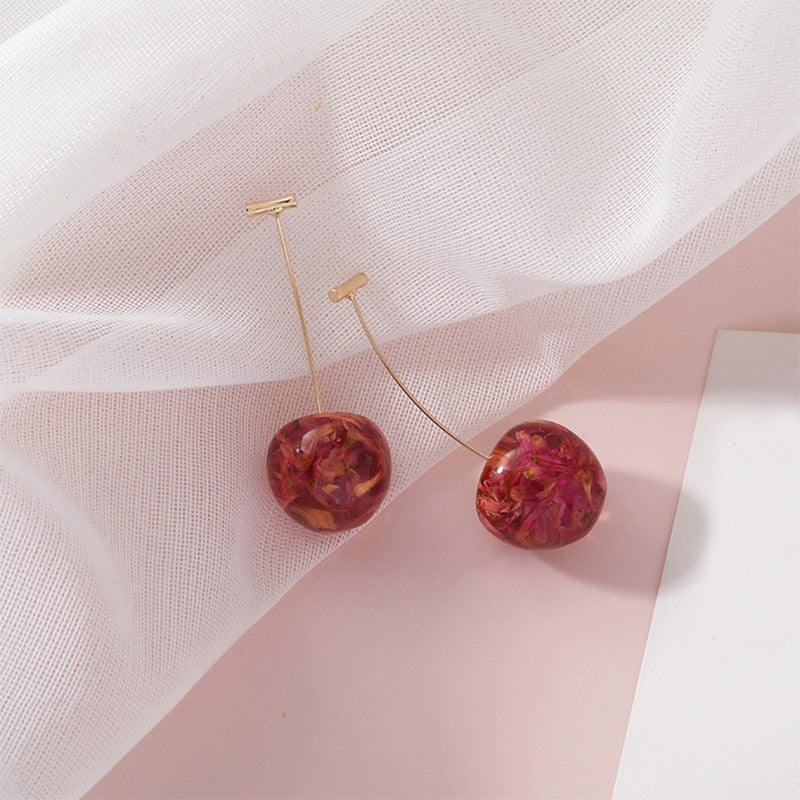 Cute Red Cherry Earrings