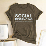 Load image into Gallery viewer, Funny SOCIAL DISTANCING Short Sleeve T-shirt  for Women
