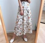 Load image into Gallery viewer, Women&#39;s Chiffon Floral Midi Skirts
