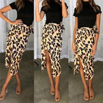 Load image into Gallery viewer, Women&#39;s Chiffon Leopard Print Maxi Skirt
