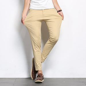 Ankle-Length Casual Straight Fit Men's Pants