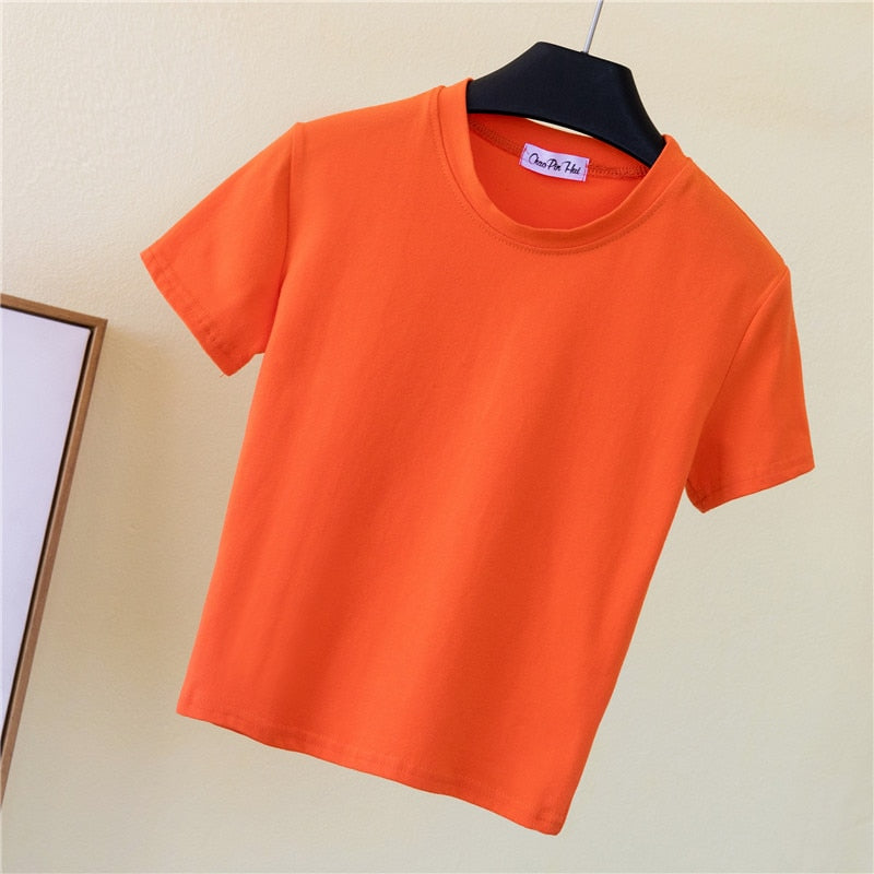 O-Neck Crop Top for Women