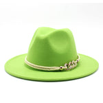 Load image into Gallery viewer, Stylish Fedora Hat with Golden Ornament Strap - Men&#39;s Hat
