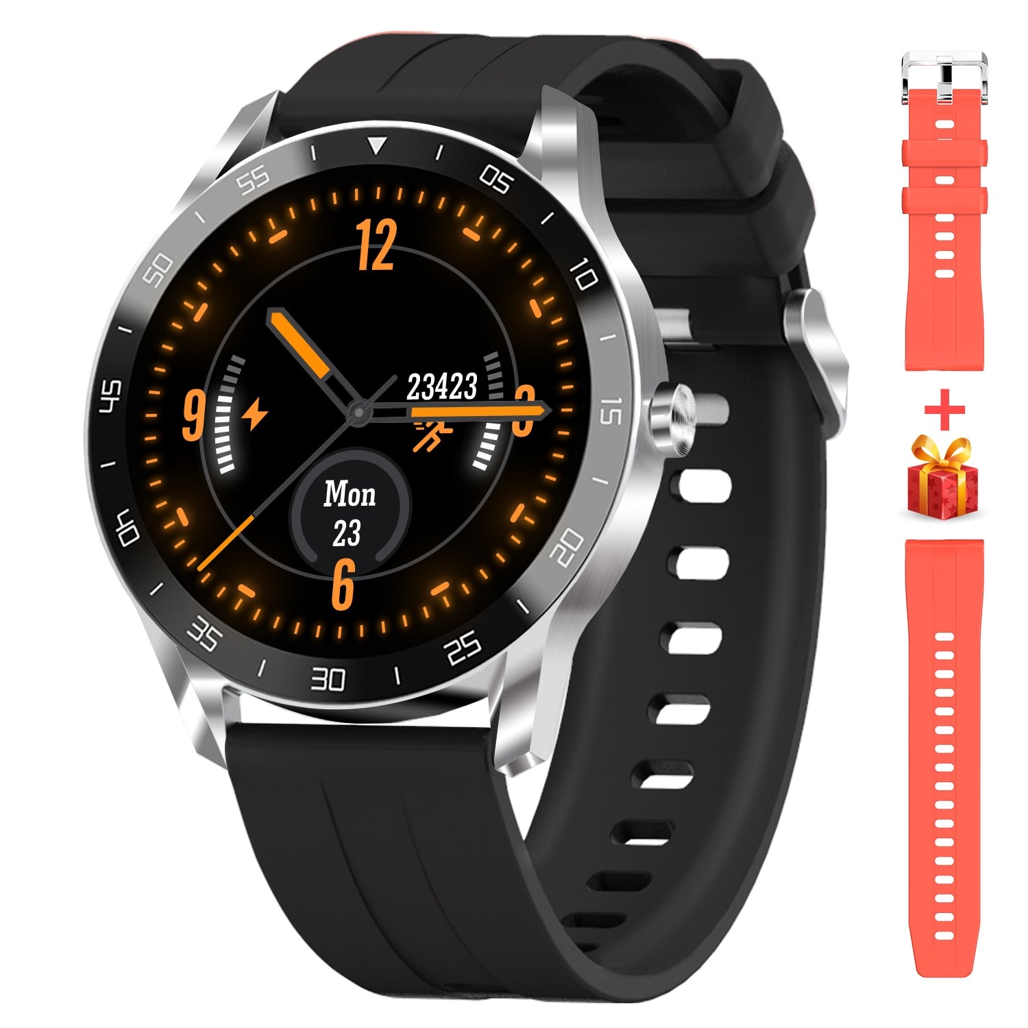 Model X1 SmartWatch with 5ATM Waterproof Heart Rate Men Women Sports Clock Sleep Monitor Ultra-Long Battrey for IOS Android Phone