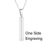 Load image into Gallery viewer, Personalisable Unisex Square Bar Custom Necklace - 3 Colors &amp; Multi-sided Imprints
