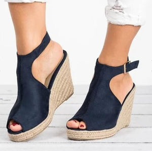 Classy Solid Color Women's Wedge