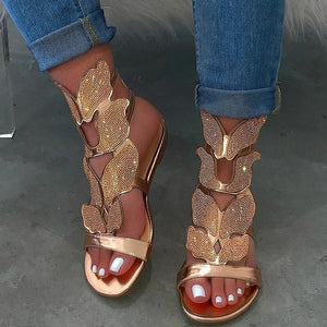 Rhinestone New Women's Soft Non-slip Sandals