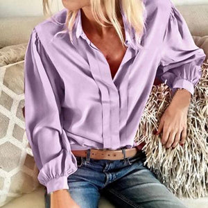 Polka Print Blouses - Women's Slim Fit Shirts