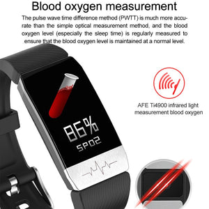 T1 Smart Watch FitBand Temperature Measure ECG Heart Rate Blood Pressure Monitor Weather Forecast Drinking