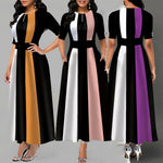 Load image into Gallery viewer, Plus Size Women&#39;s Swing Mid-Sleeve Dresses
