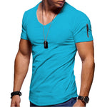 Load image into Gallery viewer, V-neck Fitness T-shirt - Men&#39;s Short Sleeve T-shirt
