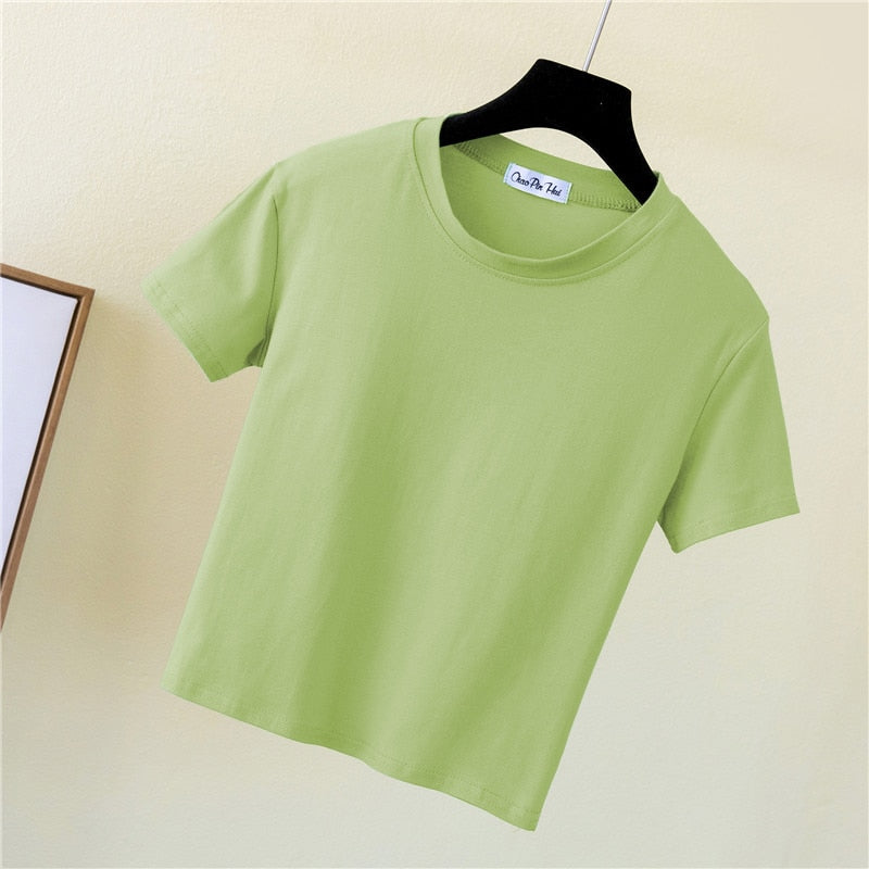 O-Neck Crop Top for Women