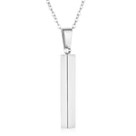 Load image into Gallery viewer, Personalisable Unisex Square Bar Custom Necklace - 3 Colors &amp; Multi-sided Imprints
